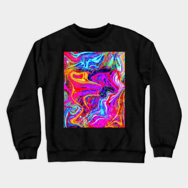 Neon space galaxy, Crewneck Sweatshirt by Joelartdesigns